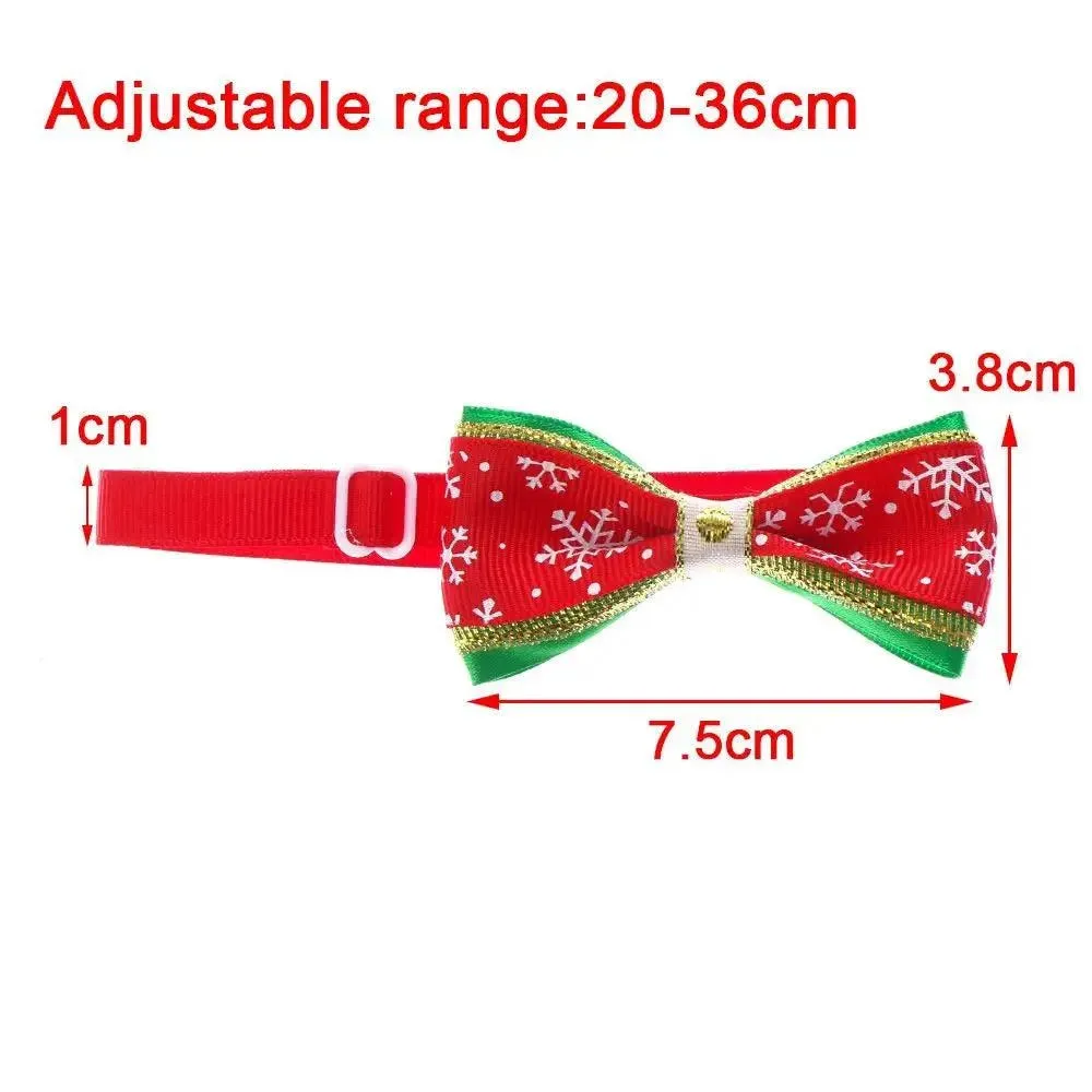 Adjustable Christmas Bowknot Collar for Dog Grooming