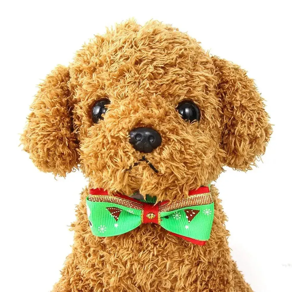 Adjustable Christmas Bowknot Collar for Dog Grooming