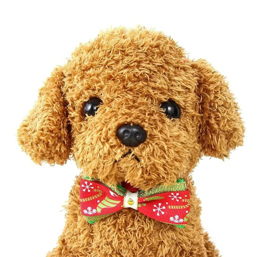 Adjustable Christmas Bowknot Collar for Dog Grooming