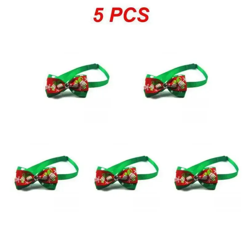 Adjustable Christmas Pet Collar with Bow Tie