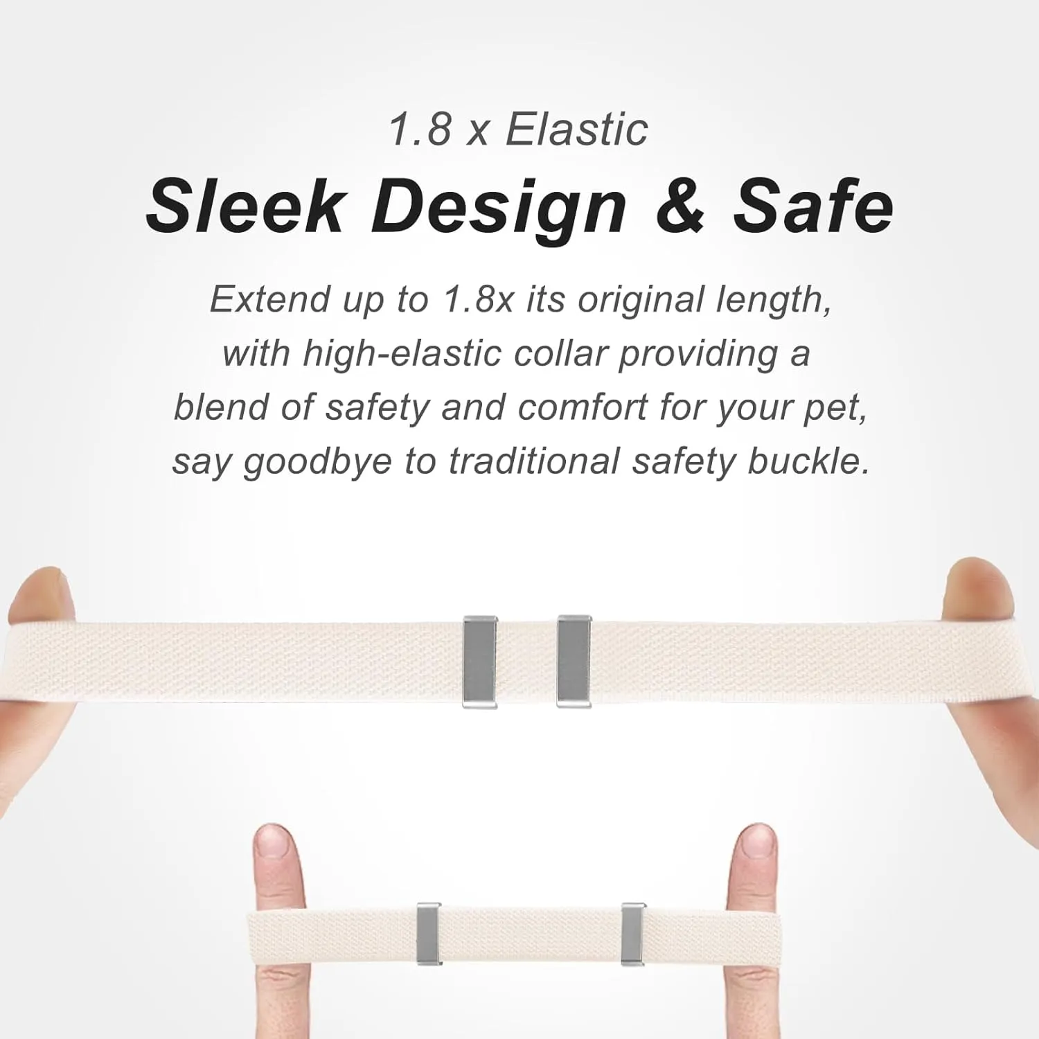 AirTag Cat Collar,Ultra Elastic Cat Tracker Collar with Apple Air Tag Holder, [Lightweight][Scratch Resistant] Stepless Adjustable GPS Pet Collar for Cats Kittens (White)