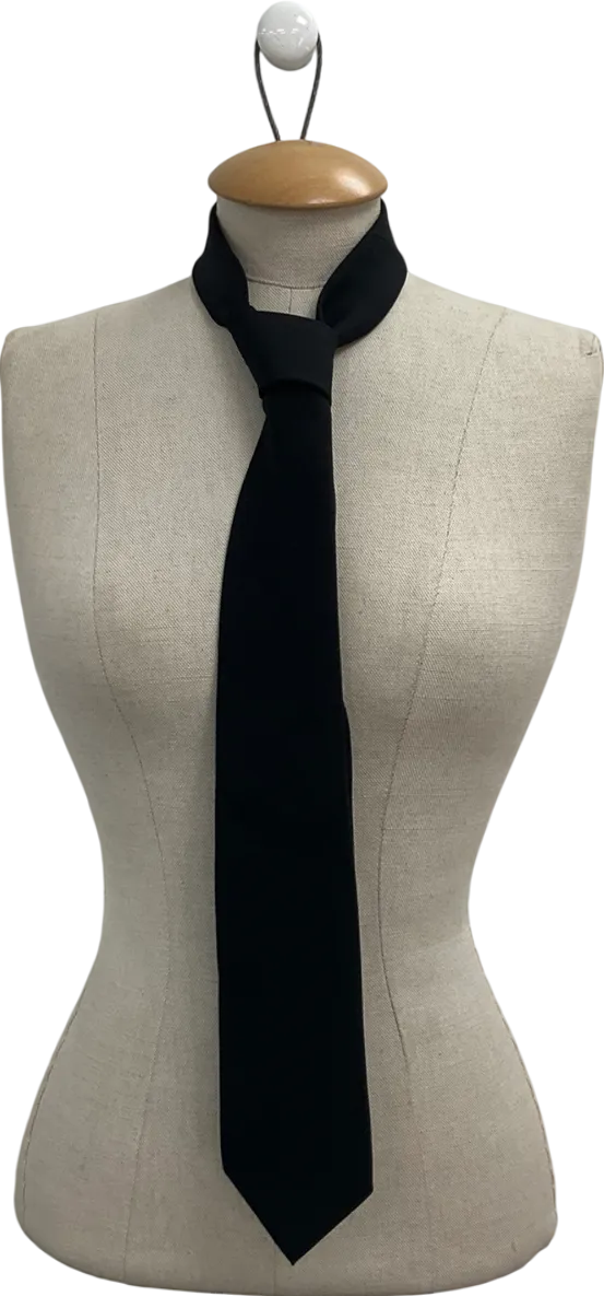 Bow Tie House Black Solid Colour Necktie One Size
