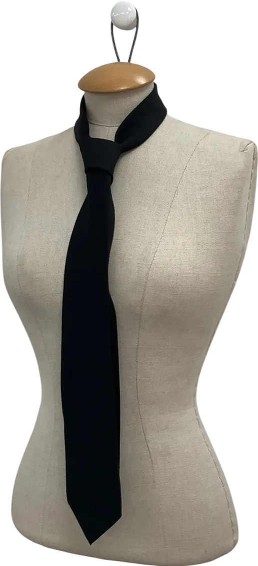 Bow Tie House Black Solid Colour Necktie One Size