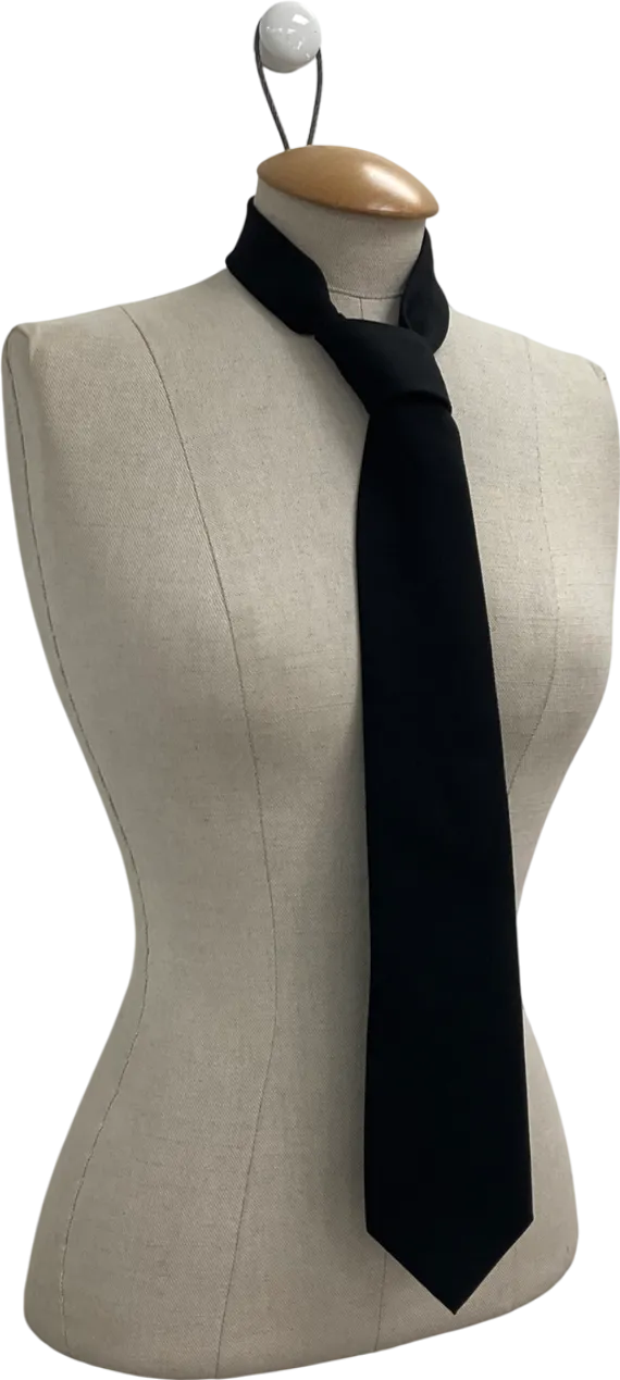 Bow Tie House Black Solid Colour Necktie One Size