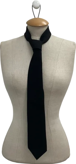 Bow Tie House Black Solid Colour Necktie One Size