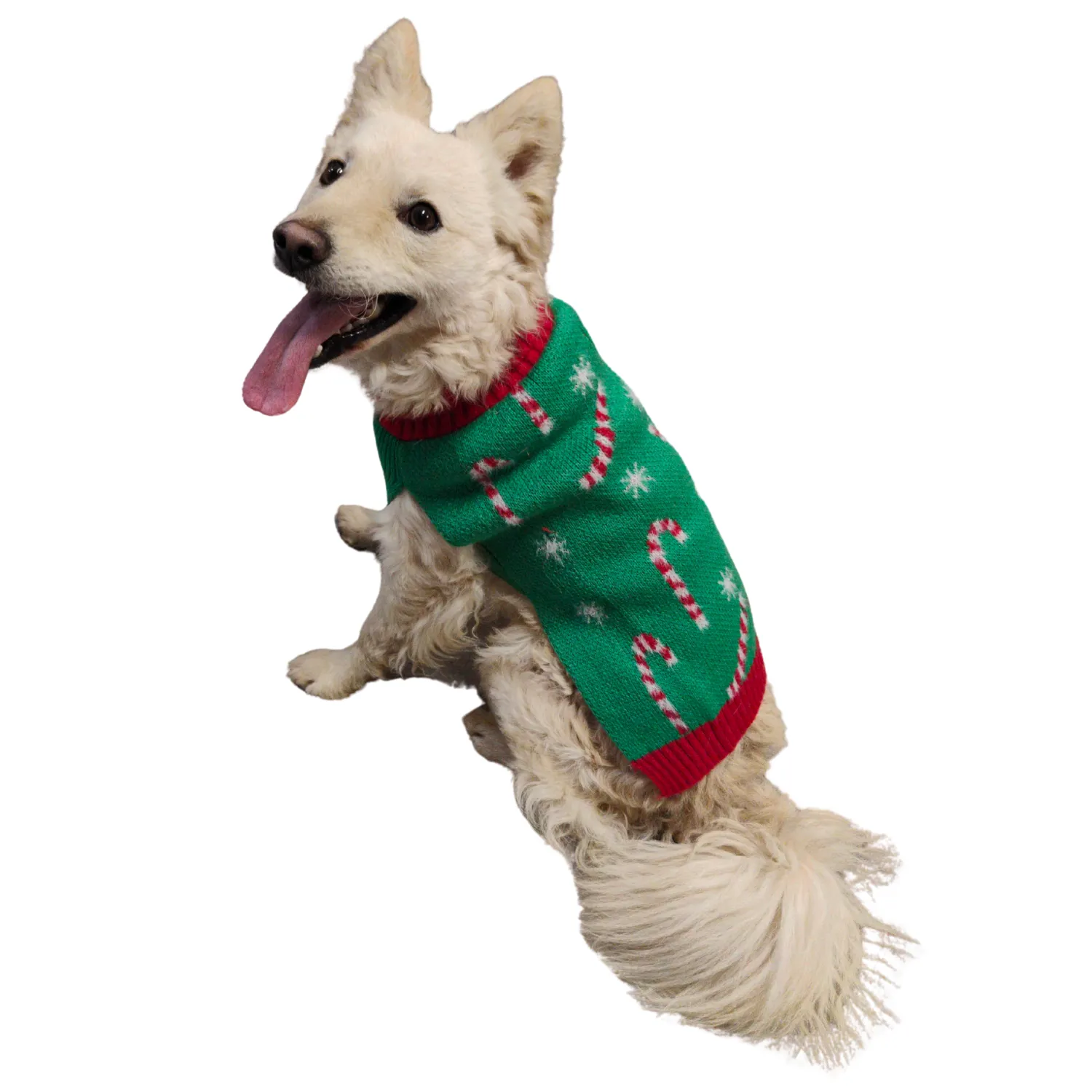 Candy Cane Sweater | Dog Christmas Jumper by Happy Pet