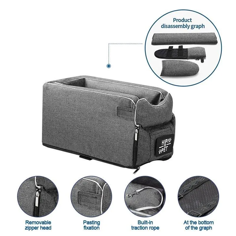 Center Console Armrest Pet Car Seat