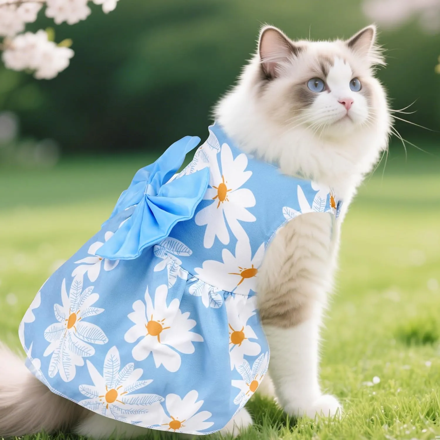 choyaxo Floral Dog Dress Cute Dog Skirt Pet Dress Summer Pet Clothes for Puppy Small Cats