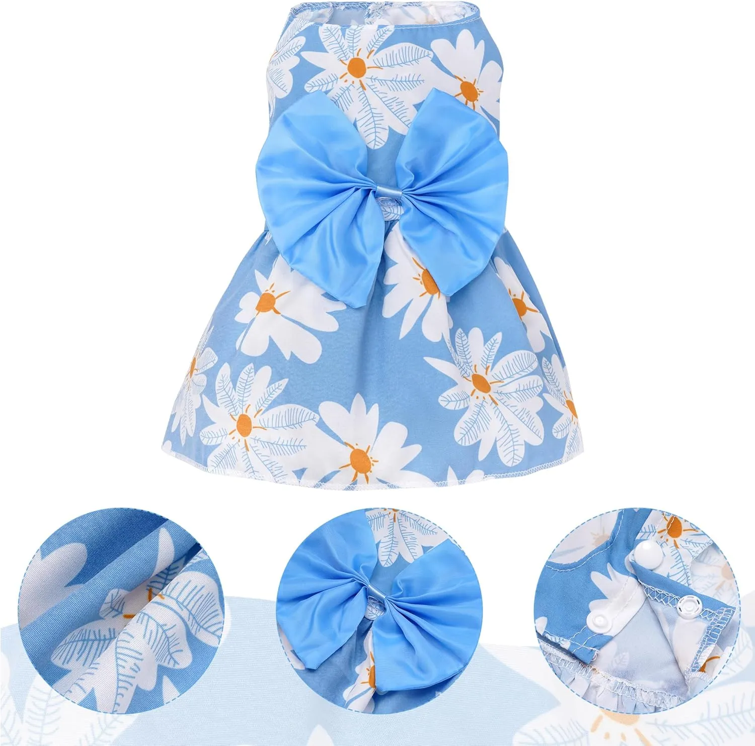 choyaxo Floral Dog Dress Cute Dog Skirt Pet Dress Summer Pet Clothes for Puppy Small Cats