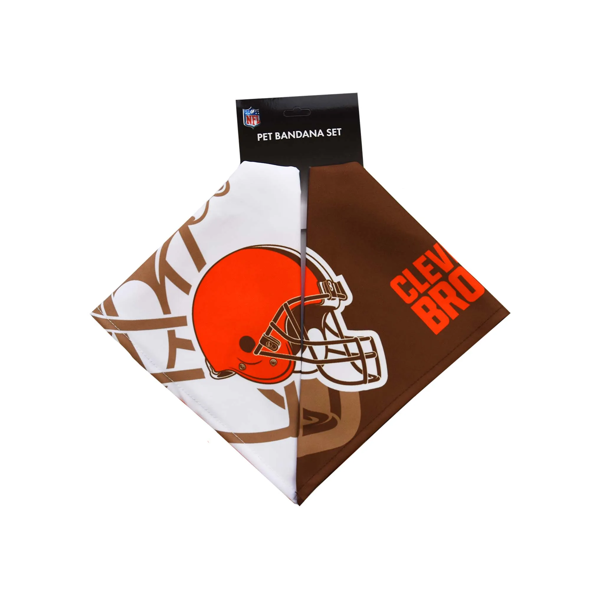 Cleveland Browns Home and Away Pet Bandana Set