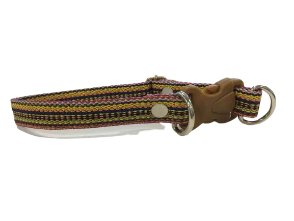 Colourful Threaded Dog Collar for Medium Breeds