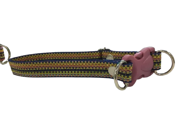 Colourful Threaded Dog Collar for Medium Breeds