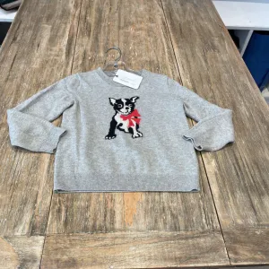 Crewcuts Grey dog Ctnblnd Sweater 4-5Y