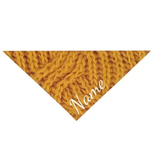 Custom Dog Bandana - Yellow Sweater Patterns