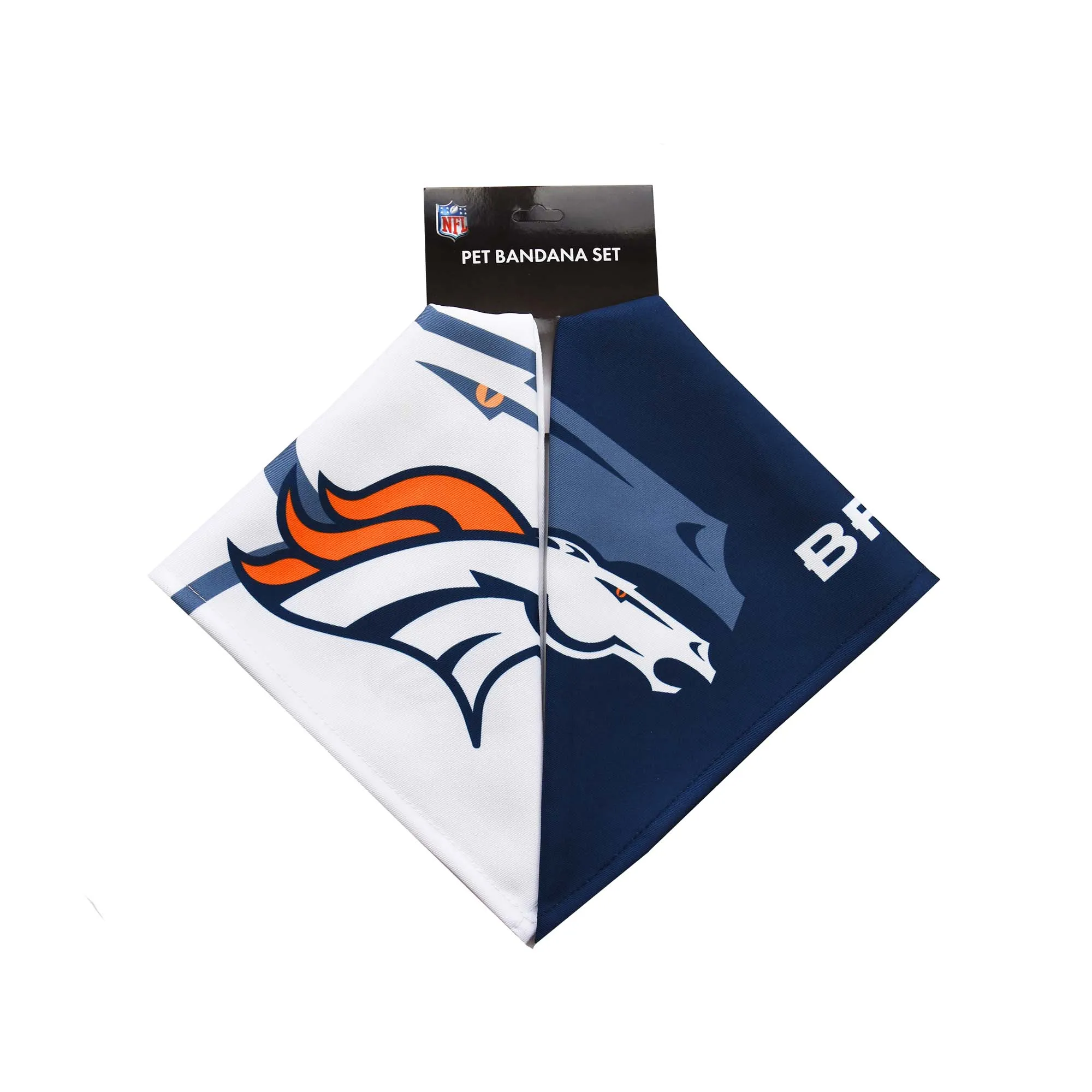 Denver Broncos Home and Away Pet Bandana Set