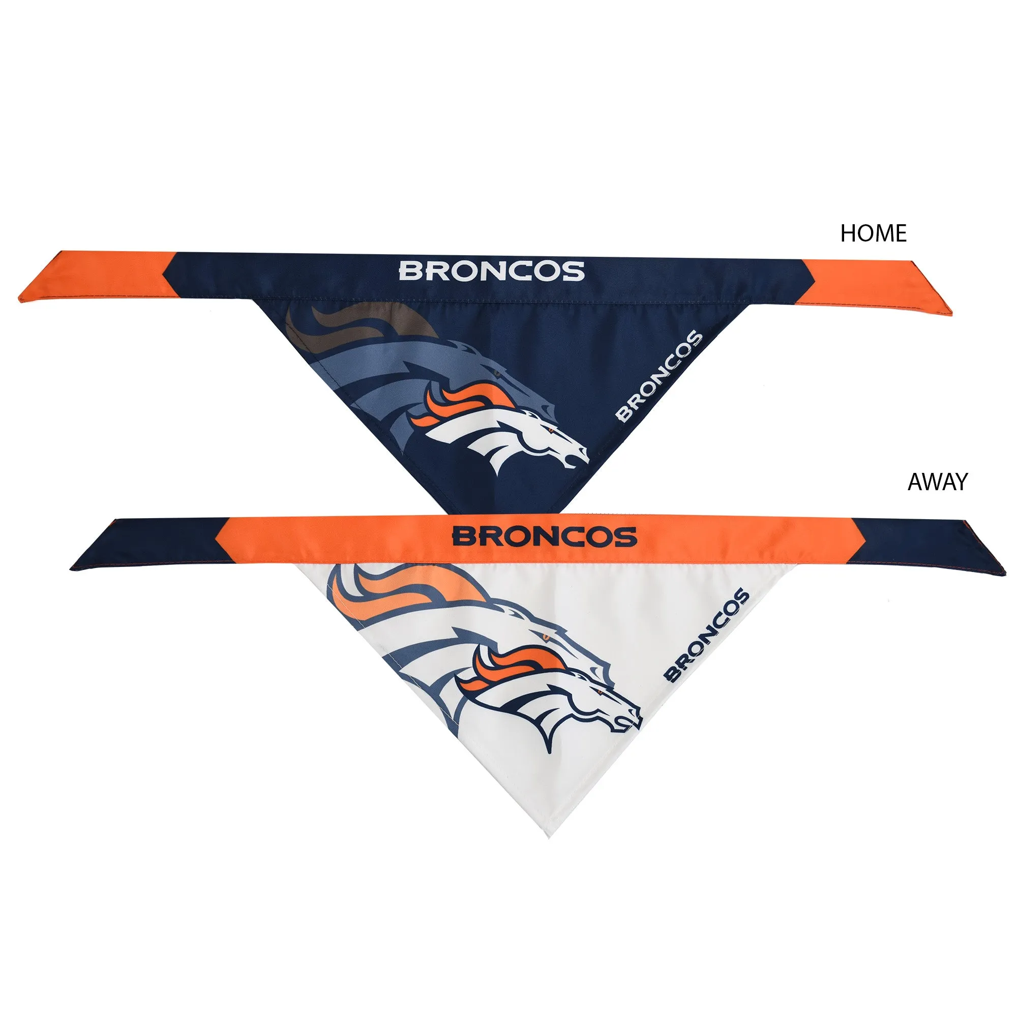 Denver Broncos Home and Away Pet Bandana Set