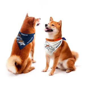 Denver Broncos Home and Away Pet Bandana Set