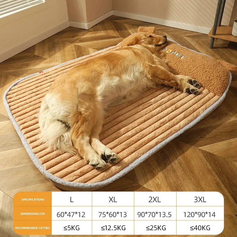 Dog Bed Warm Mat Winter Cat Sleeping Cushion Padded Puppy Kennel Blanket Soft Removable Mattress Pet Supplies