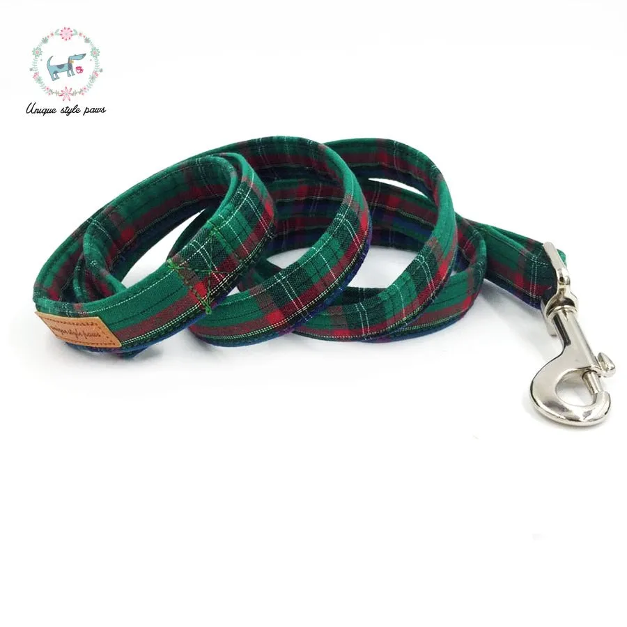 Dog Collar and Leash Set with Bow Tie