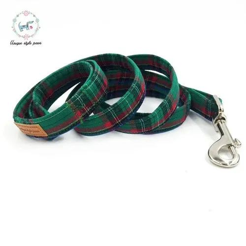 Dog Collar and Leash Set with Bow Tie