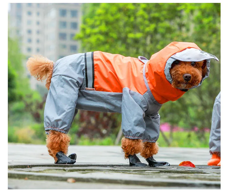 Dog Raincoat Jumpsuit Waterproof Coat for Dogs Dog Rain Jacket Pet Cloak