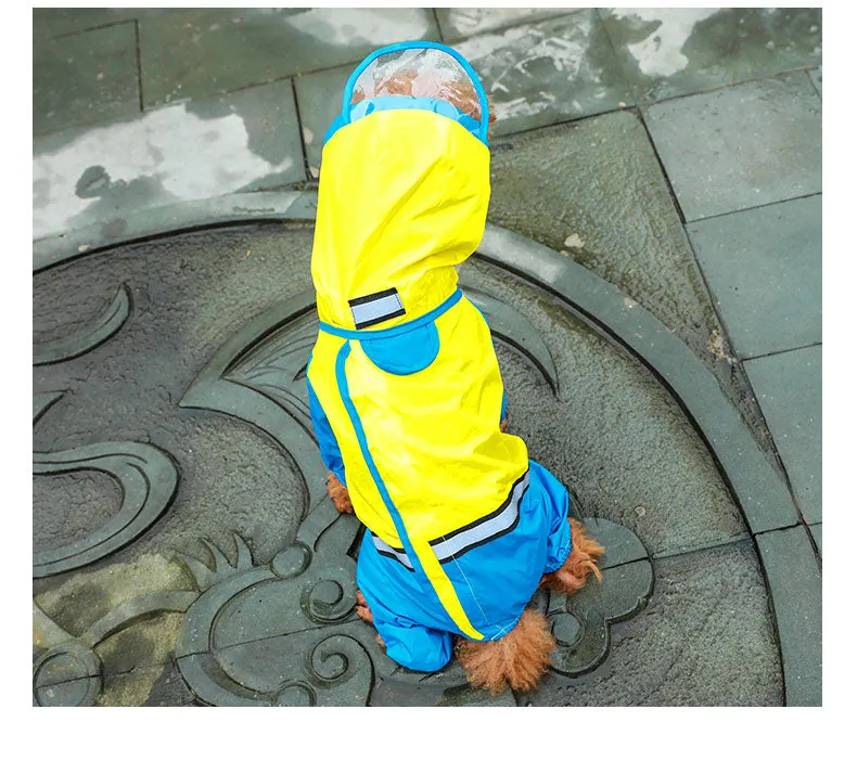 Dog Raincoat Jumpsuit Waterproof Coat for Dogs Dog Rain Jacket Pet Cloak