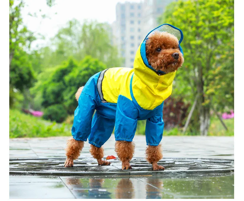 Dog Raincoat Jumpsuit Waterproof Coat for Dogs Dog Rain Jacket Pet Cloak