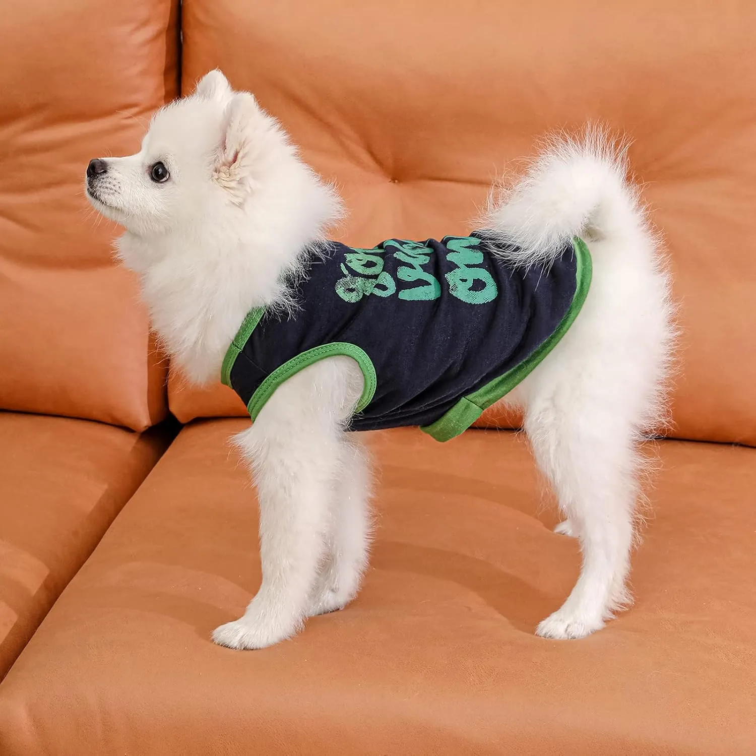 Dog Shirts Pet Printed Clothes with Funny Letters Summer Pet T Shirts Cool Puppy Shirts Breathable Dog Outfit Soft Dog Sweatshirt for Pet Dogs Cats (Small, Pattern-1)