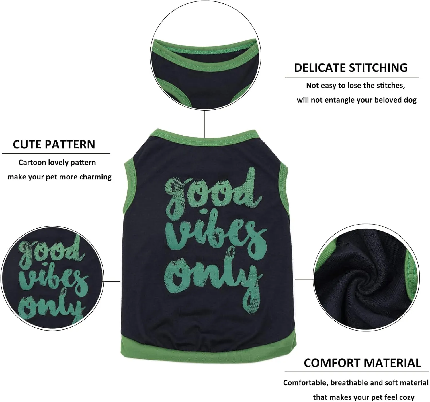 Dog Shirts Pet Printed Clothes with Funny Letters Summer Pet T Shirts Cool Puppy Shirts Breathable Dog Outfit Soft Dog Sweatshirt for Pet Dogs Cats (Small, Pattern-1)