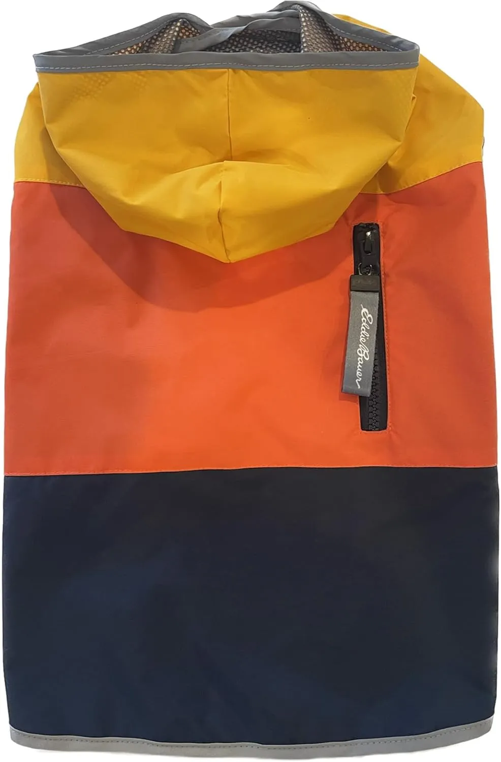 Eddie Bauer E23210L Ravenna Colorblocked Dog Windbreaker Jacket in Large, Orange and Blue