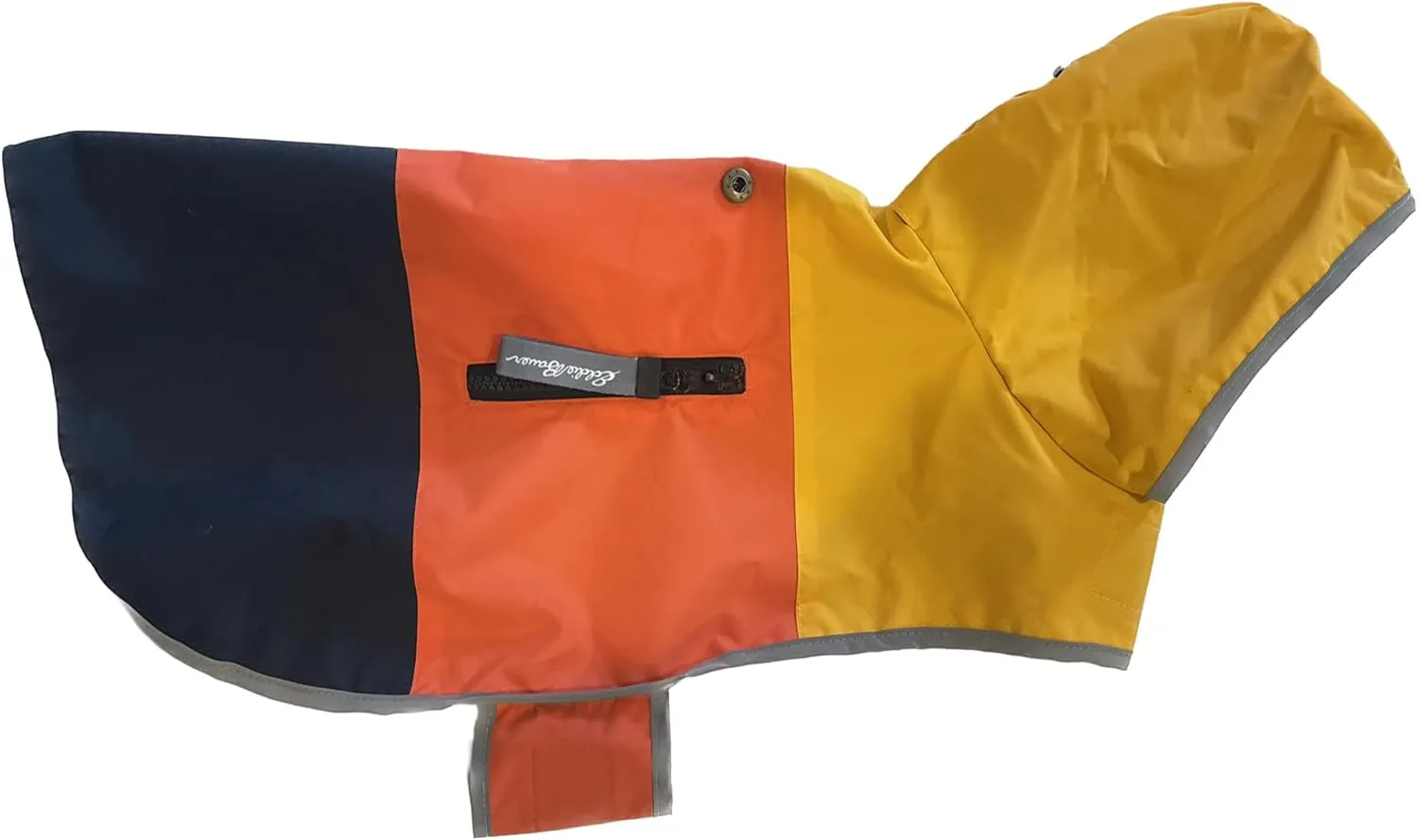 Eddie Bauer E23210L Ravenna Colorblocked Dog Windbreaker Jacket in Large, Orange and Blue