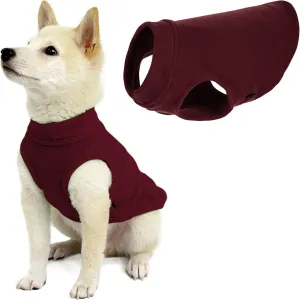 Gooby - Stretch Fleece Vest, Pullover Fleece Vest Jacket Sweater for Dogs, Burgundy, Medium
