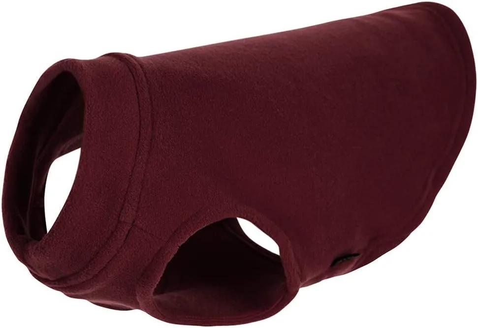 Gooby - Stretch Fleece Vest, Pullover Fleece Vest Jacket Sweater for Dogs, Burgundy, Medium