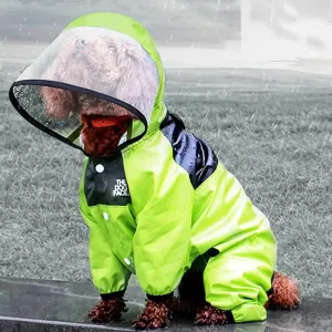 Hooded Waterproof Dog Coat Fashion Waterproof Dog Jacket Waterproof Dog Coat with Legs