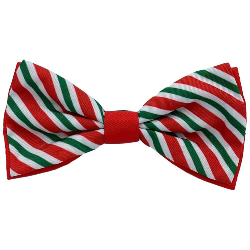 Huxley & Kent Peppermint Stripe Bow Tie For Cats & Dogs Large