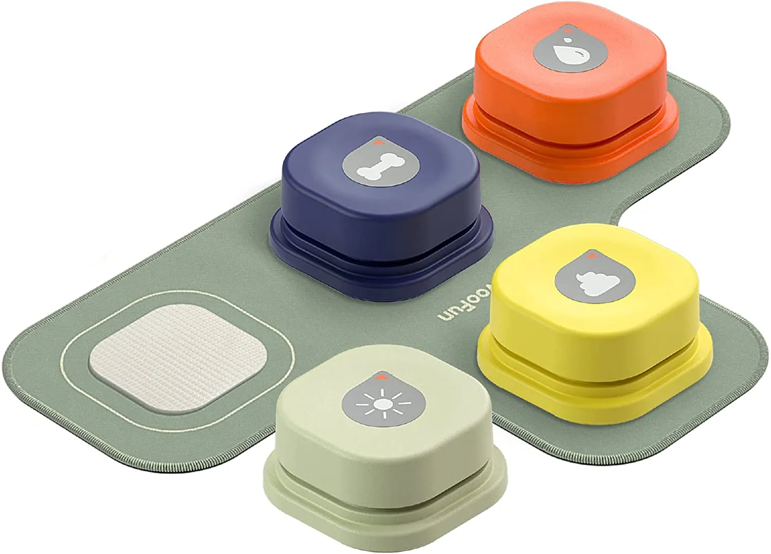 Interactive Talking Pet Toy: Dog Button Record, Vocal Training, Bell Ringer, and Easy-To-Use with Pad and Sticker