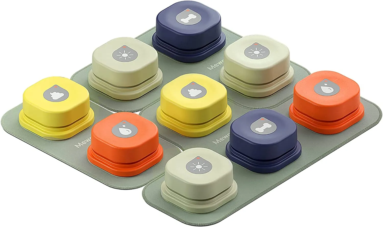 Interactive Talking Pet Toy: Dog Button Record, Vocal Training, Bell Ringer, and Easy-To-Use with Pad and Sticker