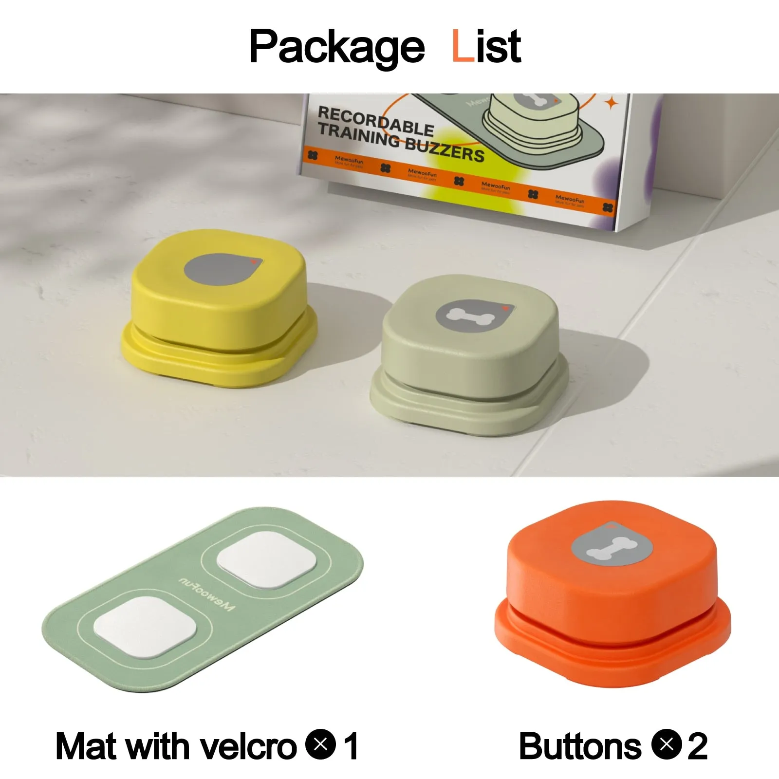 Interactive Talking Pet Toy: Dog Button Record, Vocal Training, Bell Ringer, and Easy-To-Use with Pad and Sticker
