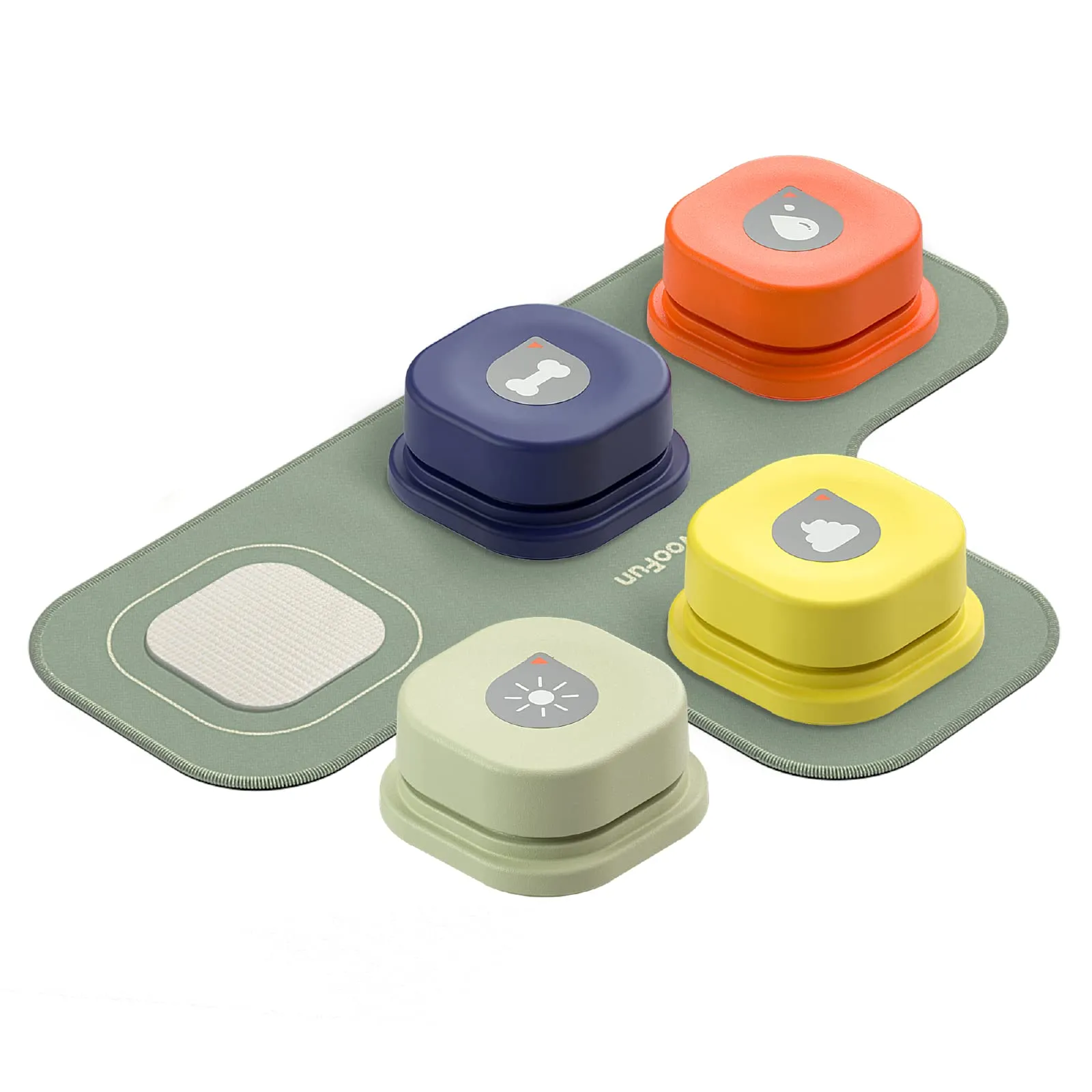 Interactive Talking Pet Toy: Dog Button Record, Vocal Training, Bell Ringer, and Easy-To-Use with Pad and Sticker