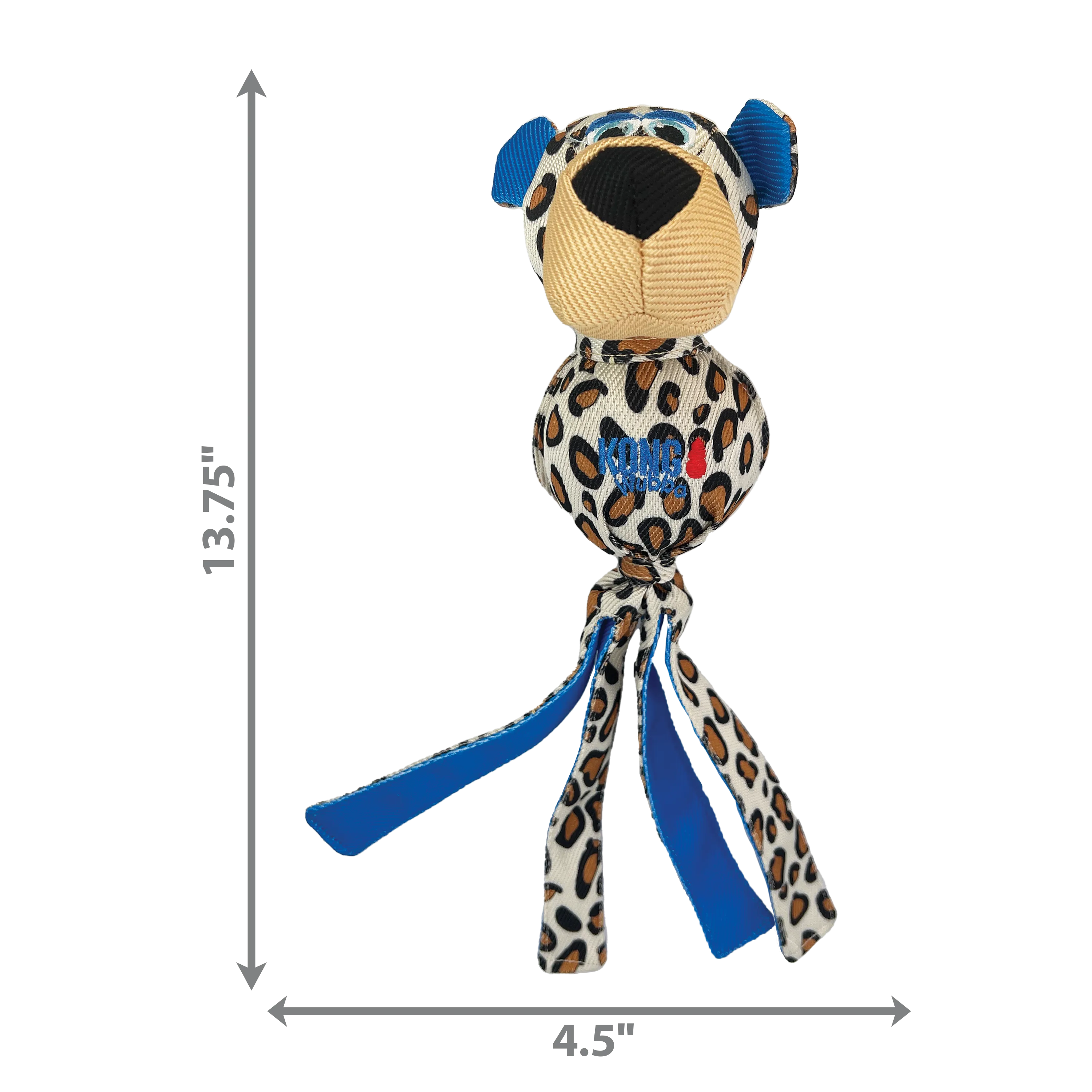 Kong Wubba Zoo Cheetah Dog Toy