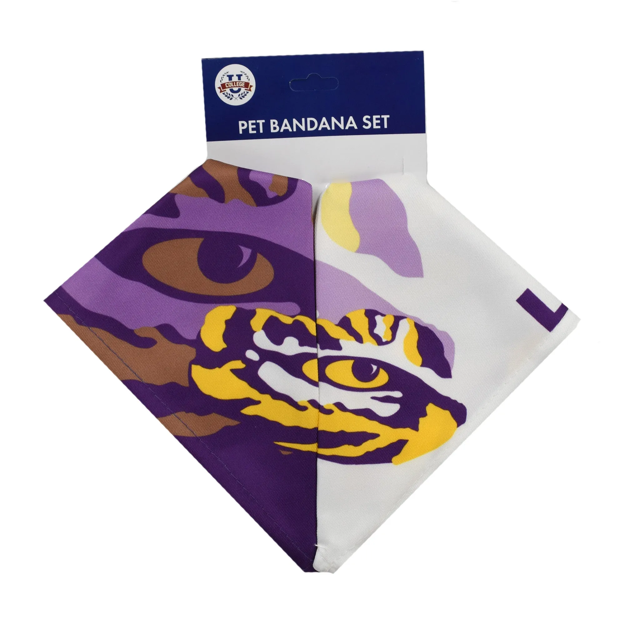 Louisiana State University Home and Away Pet Bandana Set