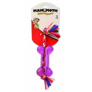 Mammoth Flossy Chews Cloth Rope Bone With TPR Bone Toy For Dogs (Assorted Colour)