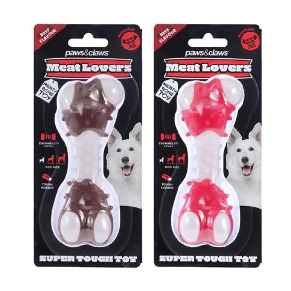 Meat Lovers Flavoured Bone Chew Toy - 13.5cm x 5.7cm x 4.9cm