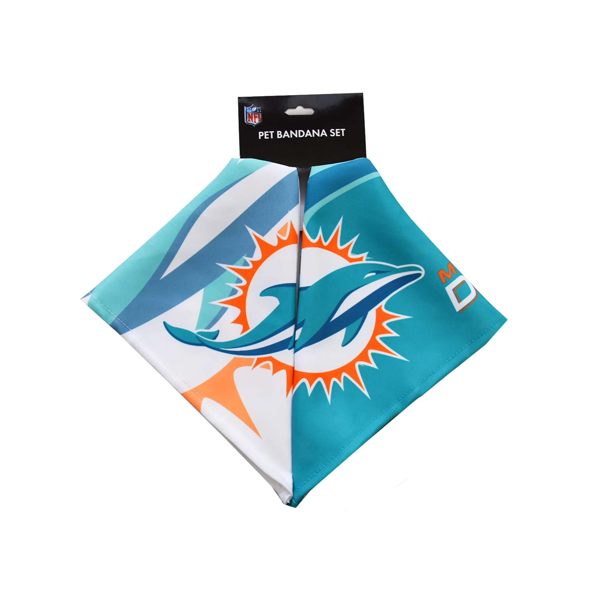 Miami Dolphins Home and Away Pet Bandana Set