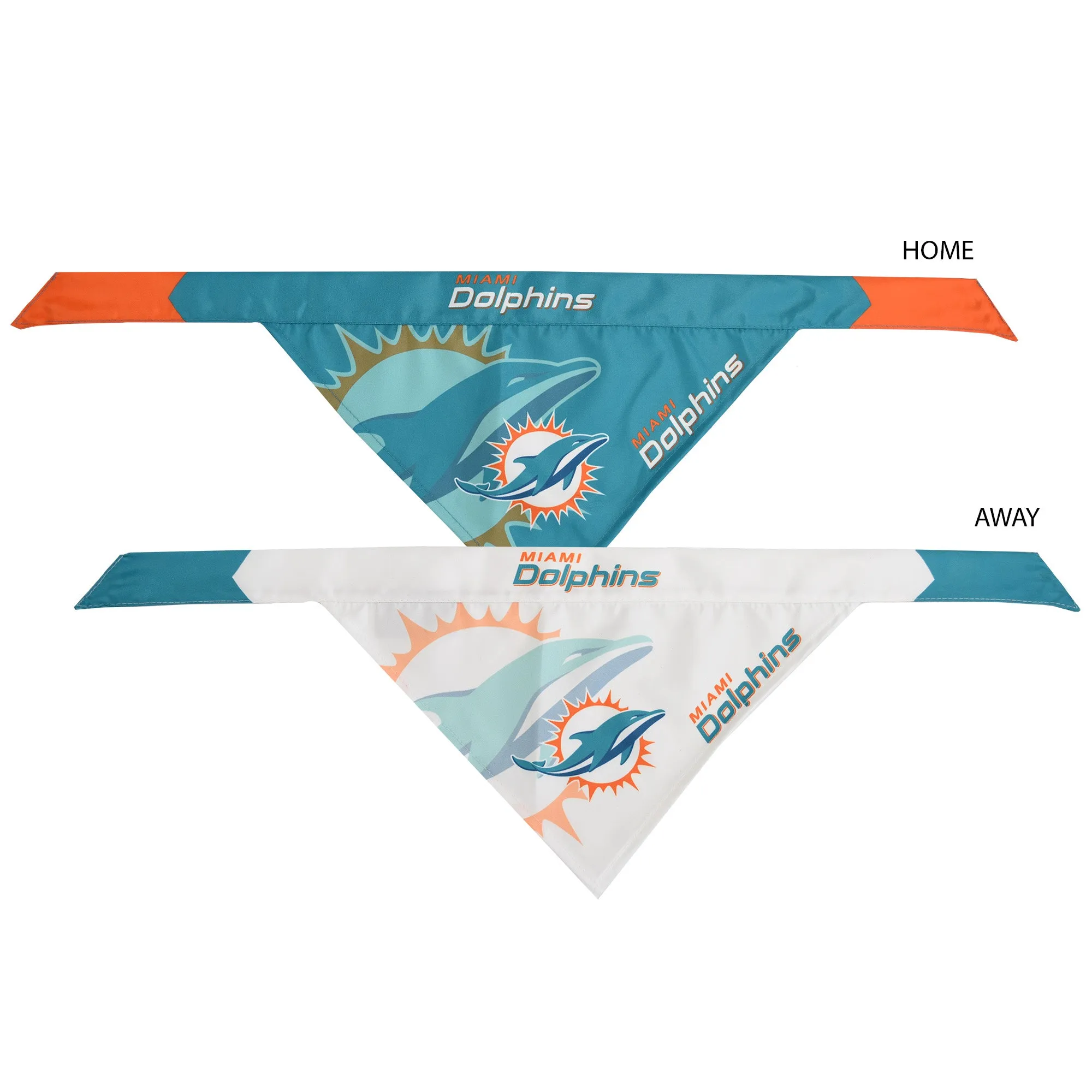 Miami Dolphins Home and Away Pet Bandana Set