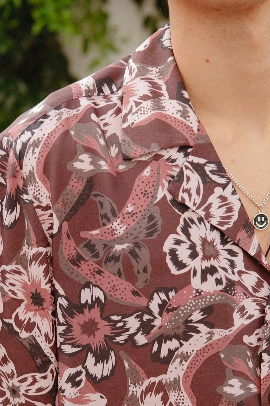 Organico Camp-Collar Shirt Rosa