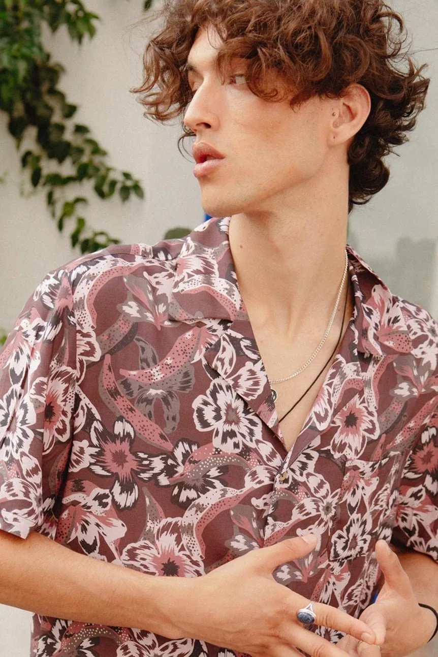 Organico Camp-Collar Shirt Rosa