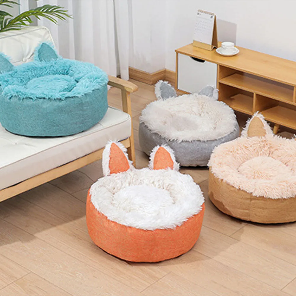 PAWS ASIA Supplier Best Selling Eco Friendly Comfortable Fluffy Velvet Cute Cat Bed Pet Dog