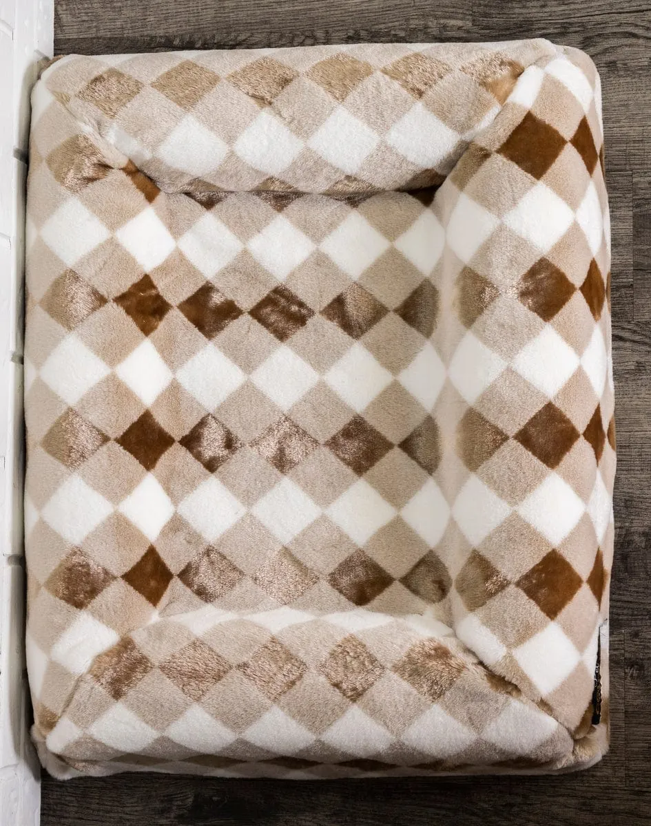 Pet Bed JulesRoche Memory Foam Water-Resistant Minky Fabric Cover