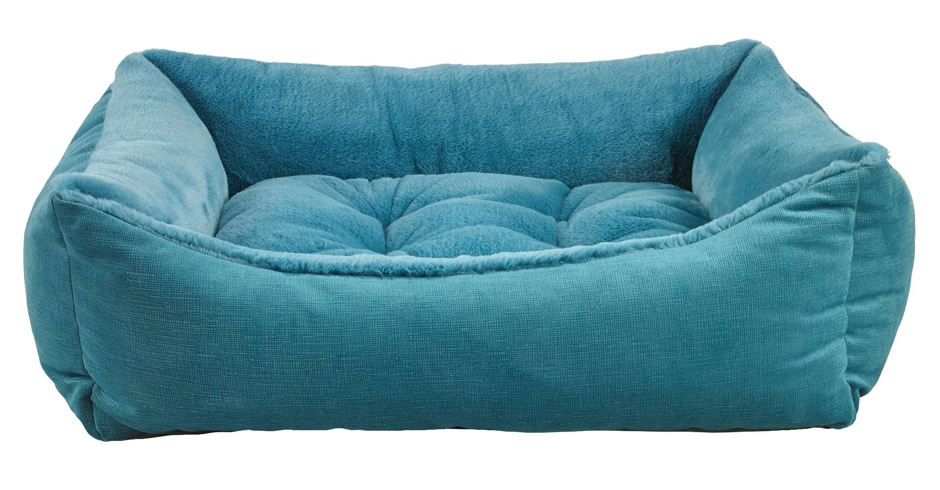Pet Bed-Scoop Shape-Breeze Blue Color-Faux Fur